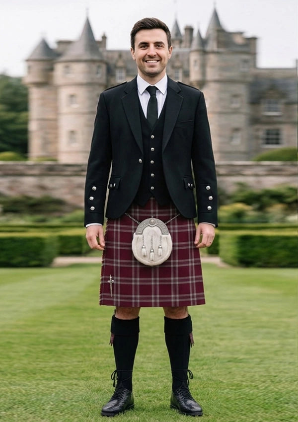 Traditional_Tynecastle_Park_tartan_11960_Kilt_and_Argyle_Jacket_Kilt_Outfit_front_image