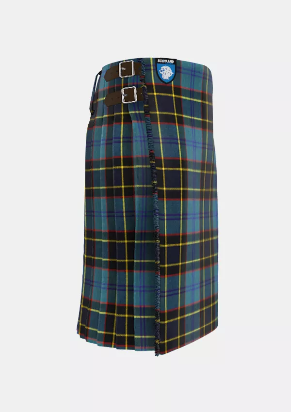 Traditional_US_Air_Force_Tartan_kilt_right_image_with_pleated_design_and_adjustable_buckles_for_men