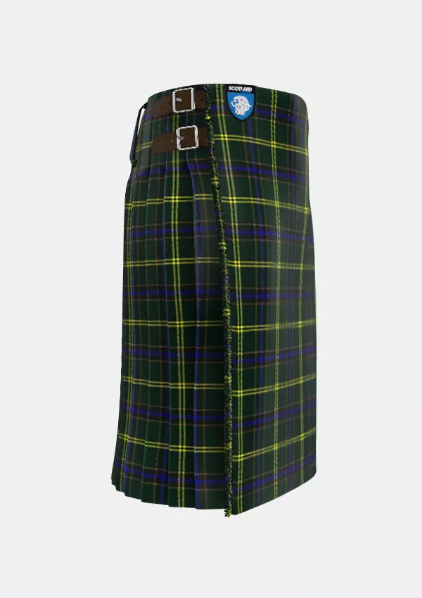 Traditional_US_Army_Tartan_kilt_right_image_with_pleated_design_and_adjustable_buckles_for_men