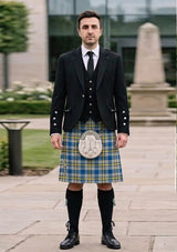 Traditional_Ukraine_Forever_Tartan_13468_Kilt_and_Argyle_Jacket_Kilt_Outfit_front_image