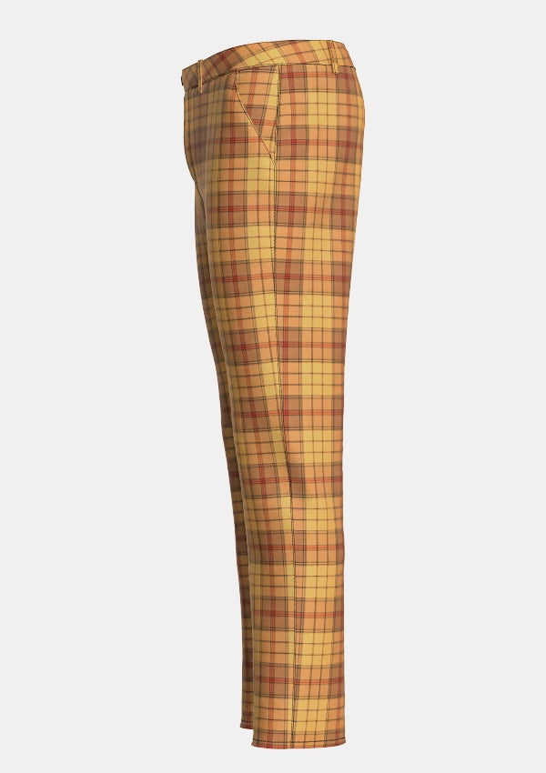 Maßgeschneiderte Lila Tartan Hose	