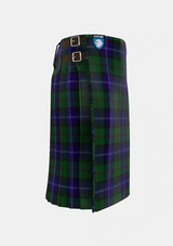 Traditional_Urquhart_White_Line_Tartan_623_kilt_right_image_with_pleated_design_and_adjustable_buckles_for_men