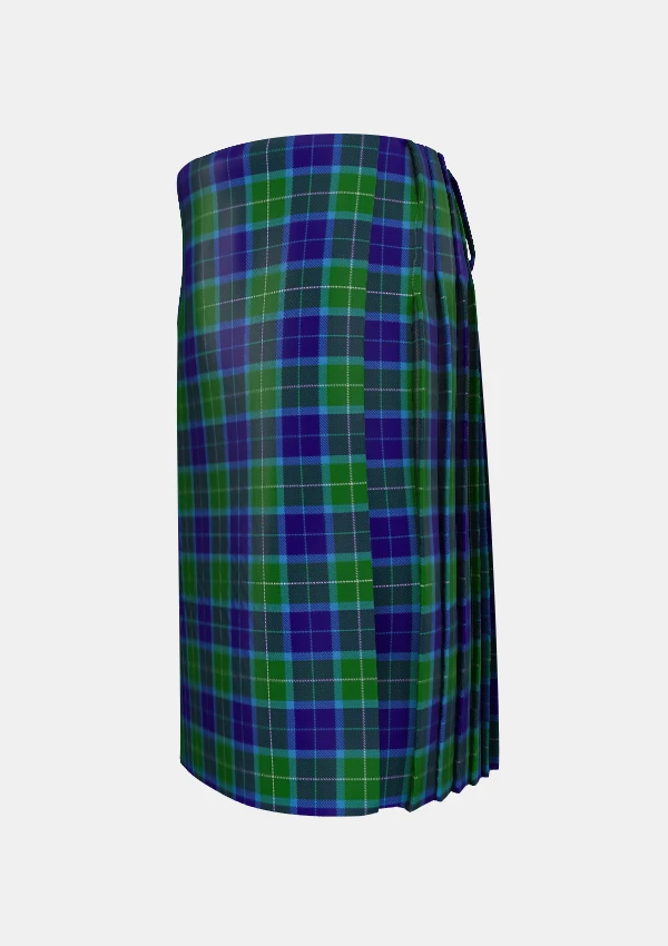 Traditional_Wallace_Blue_Tartan_kilt_46_left_image_with_pleated_design_and_adjustable_buckles_for_men