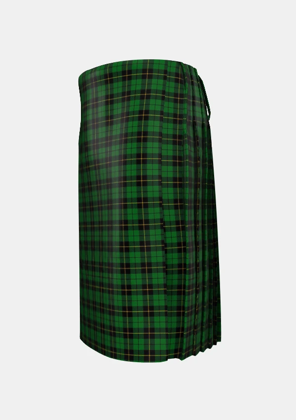 Traditional_Wallace_Hunting_Tartan_kilt_1101_left_image_with_pleated_design_and_adjustable_buckles_for_men