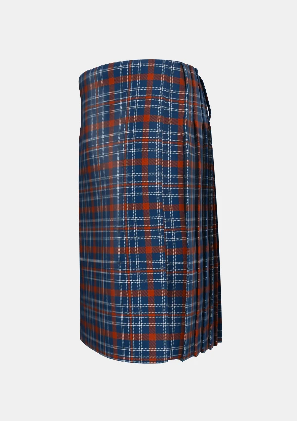 Traditional_Water_of_Life_Society_Tartan_kilt_left_image_with_pleated_design_and_adjustable_buckles_for_men