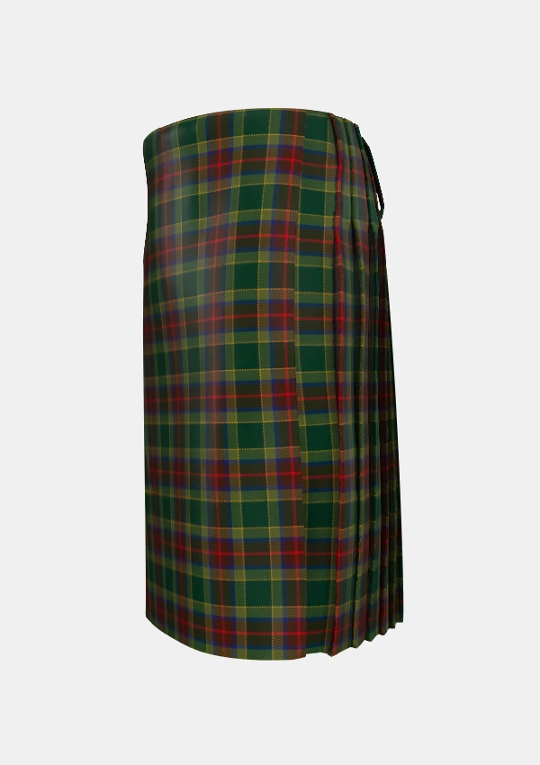 Traditional_Waterford_County_Tartan_2255_kilt_left_image_with_pleated_design_and_adjustable_buckles_for_men