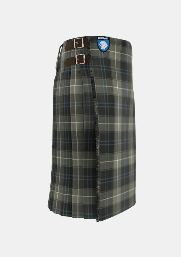 Traditional_Weathered_Patriot_tartan_right_image_with_pleated_design_and_adjustable_buckles_for_men
