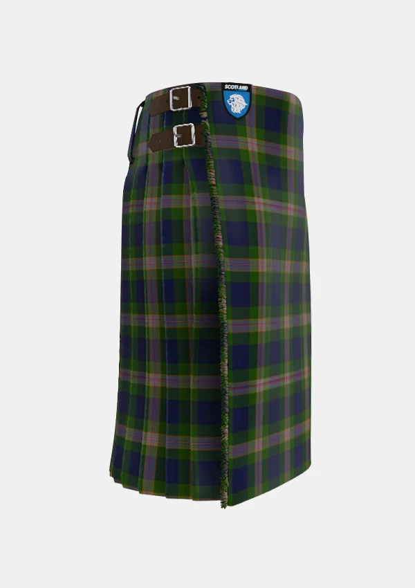 Traditional_Wells_Tartan_kilt_right_image_with_pleated_design_and_adjustable_buckles_for_men