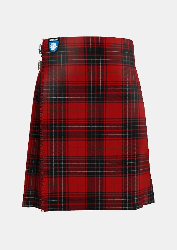 Traditional_Wemyss_Tartan_kilt_1512_front_image_with_pleated_design_and_adjustable_buckles_for_men