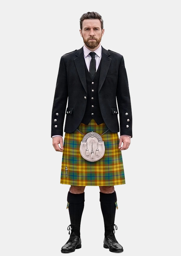 Traditional_Wild_Mustard_Dreams_Tartan_10933_Kilt_and_Argyle_Jacket_Kilt_Outfits_front_image