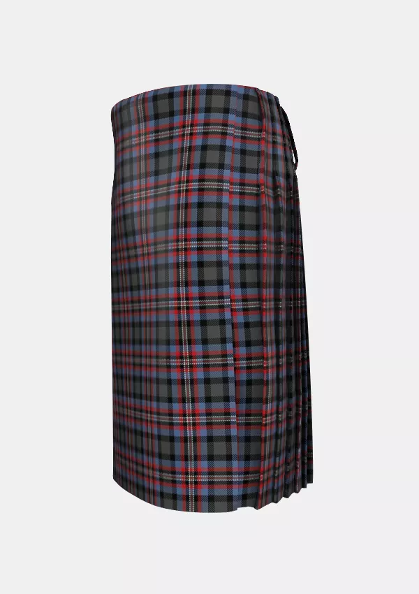 Traditional_Wilkinson_Neil_Family_Tartan_12600_kilt_left_image_with_pleated_design_and_adjustable_buckles_for_men