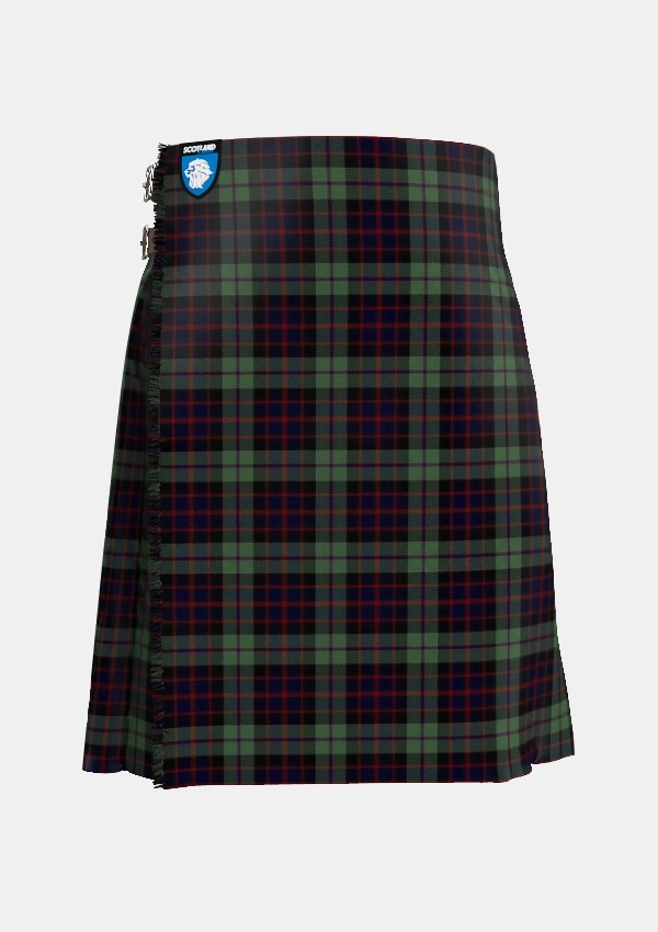 Traditional_Williamson_Tartan_kilt_4077_front_image_with_pleated_design_and_adjustable_buckles_for_men