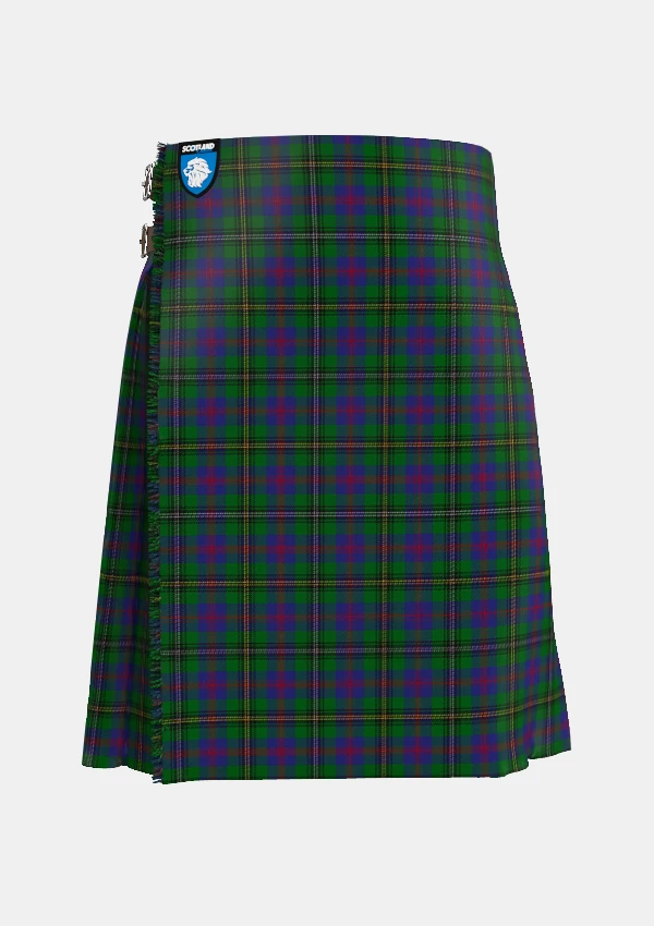 Traditional_Wood_Tartan_kilt_6630_front_image_with_pleated_design_and_adjustable_buckles_for_men