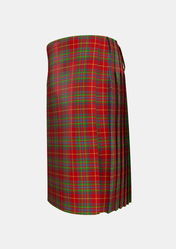 Traditional_Wren_Tartan_3815_kilt_left_image_with_pleated_design_and_adjustable_buckles_for_men