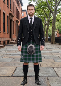 Traditional_Yousaf_Humza_Tartan_14479_Kilt_and_Argyle_Jacket_Kilt_Outfit_front_image