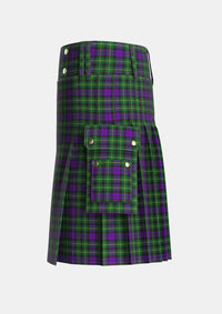 Utility_Abercrombie_Wilsons_No2_64_Tartan_1048_kilt_left_image_with_pleated_design_and_adjustable_buckles_for_men