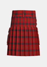 Utility_Aberdeen_Football_Club_Tartan_2892_kilt_back_image_with_pleated_design_and_adjustable_buckles_for_men