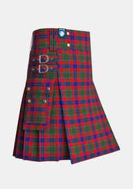 Utility_Abernethy_Tartan_10333_kilt_side_image_with_pleated_design_and_adjustable_buckles_for_men