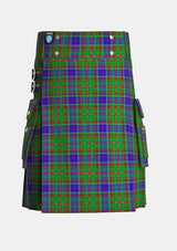 Utility_Adams_tartan_3022_kilt_front_image_with_pleated_design_and_adjustable_buckles_for_men