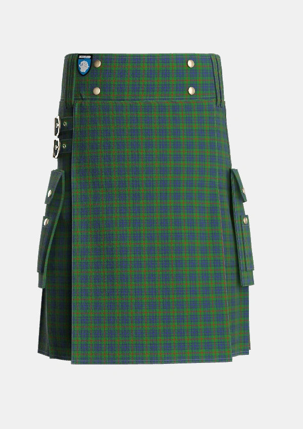 Utility_Aiton_Ayton_Tartan_328_kilt_front_image_with_pleated_design_and_adjustable_buckles_for_men