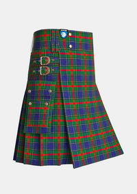 Utility_Aiton_Tartan_kilt_side_image_with_pleated_design_and_adjustable_buckles_for_men