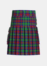 Utility_Akins_Clan_Personal_Tartan_2426_kilt_back_image_with_pleated_design_and_adjustable_buckles_for_men