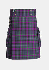 Utility_Alba_Tartan_3825_kilt_front_image_with_pleated_design_and_adjustable_buckles_for_men
