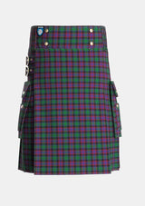 Utility_Alexander_Hunting_Personal_Tartan_411_kilt_front_image_with_pleated_design_and_adjustable_buckles_for_men
