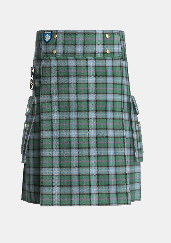 Utility_Alexander_of_Menstry_Hunting_Tartan_6715_kilt_front_image_with_pleated_design_and_adjustable_buckles_for_men