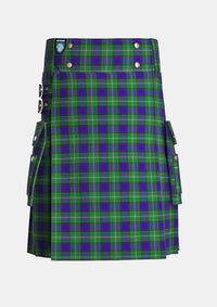 Utility_Alexander_tartan_5686_kilt_front_image_with_pleated_design_and_adjustable_buckles_for_men