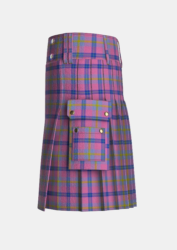 Utility_Aliam_Tartan_13275_kilt_left_image_with_pleated_design_and_adjustable_buckles_for_men