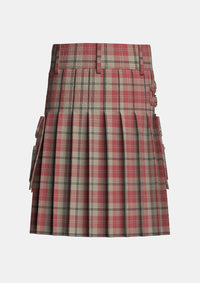 Utility_Alisa_Pink_Tartan_7587_kilt_back_image_with_pleated_design_and_adjustable_buckles_for_men