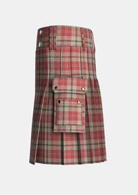 Utility_Alisa_Pink_Tartan_7587_kilt_left_image_with_pleated_design_and_adjustable_buckles_for_men