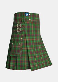Utility_Allen_Northumbrian_Tartan_3208_kilt_side_image_with_pleated_design_and_adjustable_buckles_for_men
