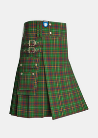 Utility_Allen_Northumbrian_Tartan_3208_kilt_side_image_with_pleated_design_and_adjustable_buckles_for_men