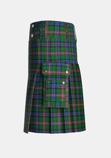 Utility_Allison_tartan_303_kilt_left_image_with_pleated_design_and_adjustable_buckles_for_men