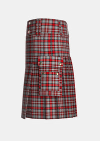 Utility_Alloway_Rose_tartan_11794_kilt_left_image_with_pleated_design_and_adjustable_buckles_for_men