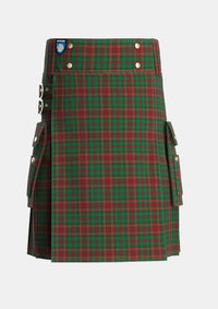 Utility_Anderson_Coulson_Bonner_1_Tartan_1182_kilt_front_image_with_pleated_design_and_adjustable_buckles_for_men