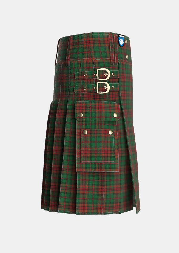 Utility_Anderson_Coulson_Bonner_1_Tartan_1182_kilt_right_image_with_pleated_design_and_adjustable_buckles_for_men