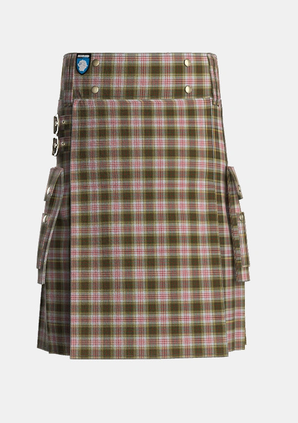 Utility_Anderson_Dress_Tartan_1514_kilt_front_image_with_pleated_design_and_adjustable_buckles_for_men