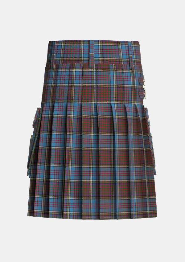 Utility_Anderson_Highland_Society_of_London_Tartan_1397_kilt_back_image_with_pleated_design_and_adjustable_buckles_for_men