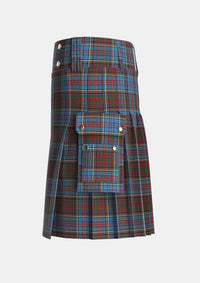Utility_Anderson_Highland_Society_of_London_Tartan_1397_kilt_left_image_with_pleated_design_and_adjustable_buckles_for_men