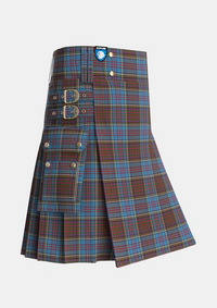Utility_Anderson_Highland_Society_of_London_Tartan_1397_kilt_side_image_with_pleated_design_and_adjustable_buckles_for_men