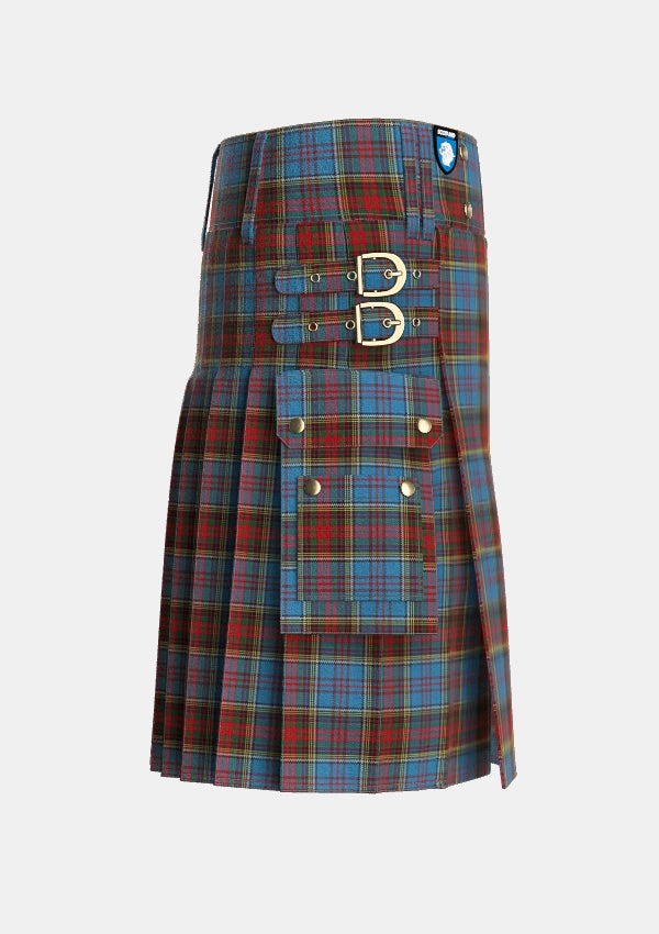 Utility_Anderson_MacGregor_Hastie_1_Tartan_1348_kilt_right_image_with_pleated_design_and_adjustable_buckles_for_men