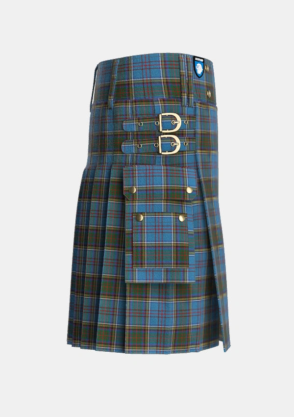 Utility_Anderson_MacGregor_Hastie_2_Tartan_1349_kilt_right_image_with_pleated_design_and_adjustable_buckles_for_men