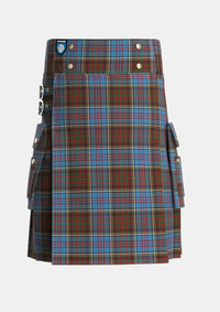 Utility_Anderson_MacGregor_Hastie_3_Tartan_1393_kilt_front_image_with_pleated_design_and_adjustable_buckles_for_men