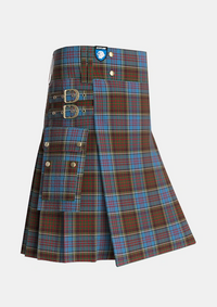 Utility_Anderson_MacGregor_Hastie_3_Tartan_1393_kilt_side_image_with_pleated_design_and_adjustable_buckles_for_men