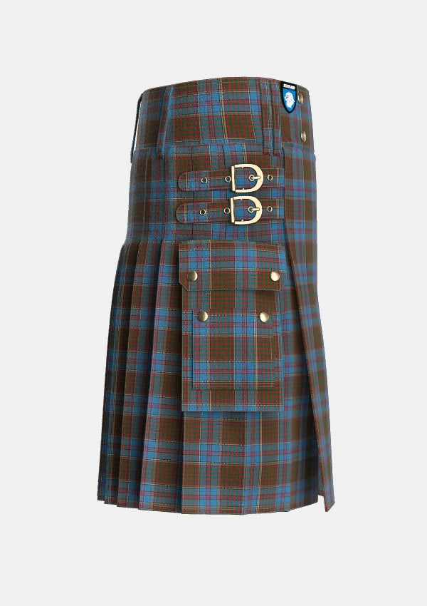 Utility_Anderson_MacGregor_Hastie_4_Tartan_1395_kilt_right_image_with_pleated_design_and_adjustable_buckles_for_men
