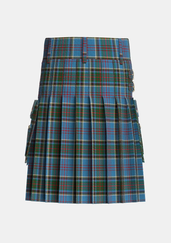 Utility_Anderson_Old_Makinlay_Tartan_1347_kilt_back_image_with_pleated_design_and_adjustable_buckles_for_men