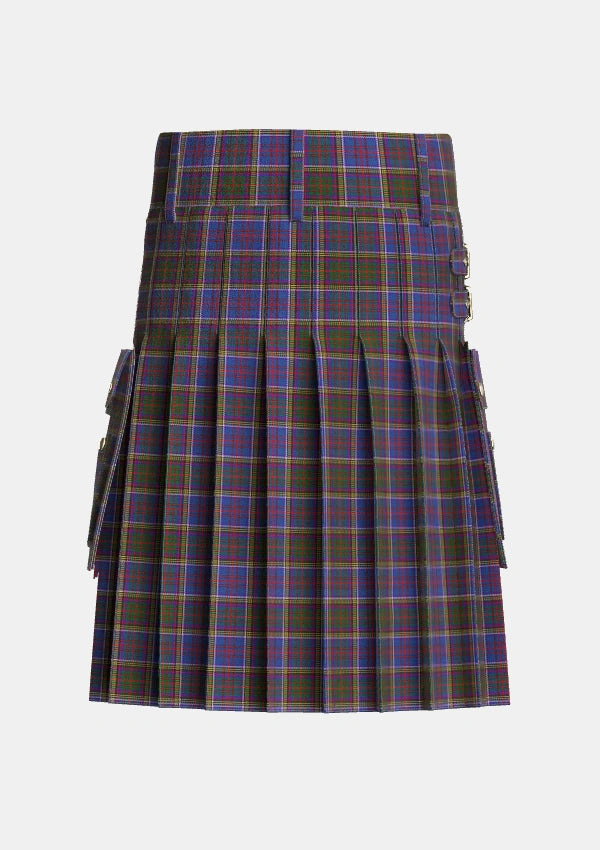 Utility_Anderson_W_L_Anderson_Stirling_Tartan_1346_kilt_back_image_with_pleated_design_and_adjustable_buckles_for_men